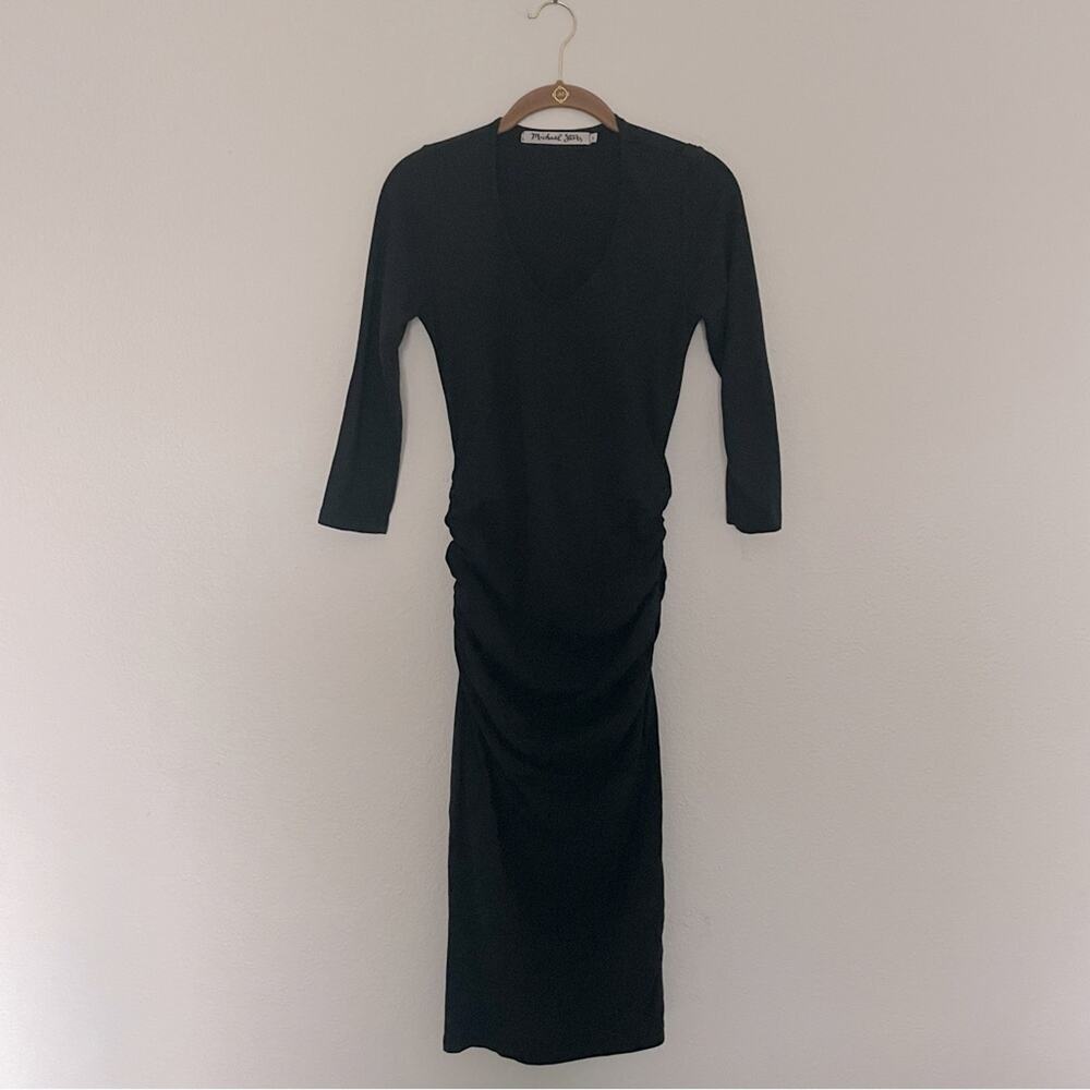 Michael Stars Black Midi Dress Bodycon NWOT